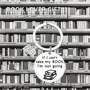 Divertente Portachiavi in Metallo per Amanti dei Libri 'Se non posso prendere il mio libro' Regalo di Compleanno per Lettori e Scrittori - Product Image 5
