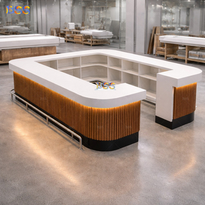 Ideas de mostrador de tienda de sushi, luz Led fantástica, comida rápida en forma de U, Club de <span class=keywords><strong>vinos</strong></span>, aeropuerto, Hotel, Restaurante Español, Mostrador de Bar de cócteles - Product Image 6