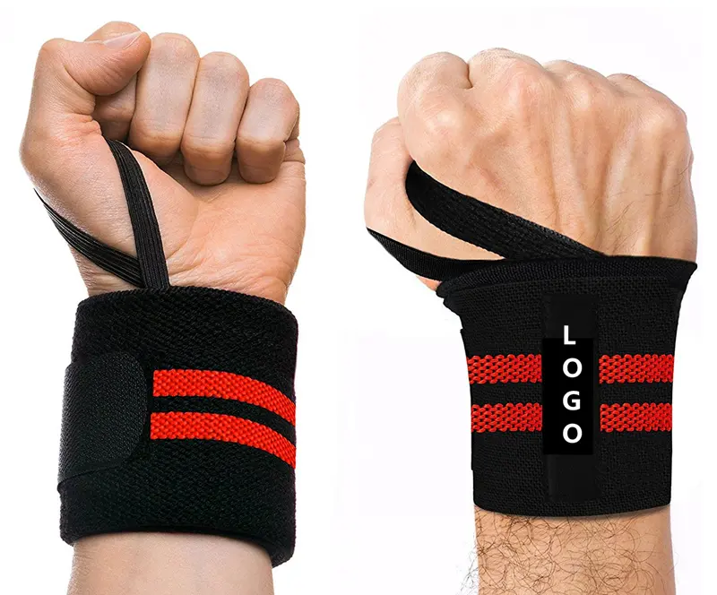 Benutzer definierte Sport Elastic Stretchy Gewichtheben Handgelenk Unterstützung Wickel band Gewichtheben Gym Strap/ Wrist Wraps