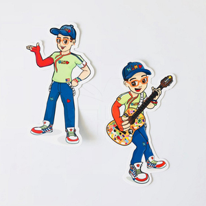 Paquet d'autocollants d'étiquette de logo d'impression personnalisée de haute qualité feuille d'autocollants de coupe de baiser brillant autocollant découpé en vinyle imperméable auto-adhésif - Product Image 2