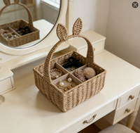 Panier de rangement rectangulaire en corde de papier de style moderne avec un design tissé à la main respectueux de l'environnement, fait main et unique