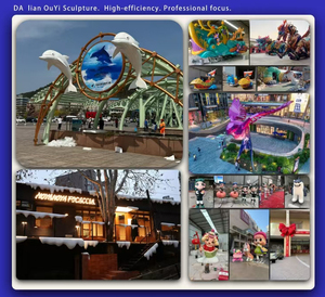 شخصية كرتونية مخصصة إبداعية على شكل حيوان بالحجم الطبيعي تمثال منحوت من الراتنج مصنوع من الألياف الزجاجية مخصص - Product Image 6