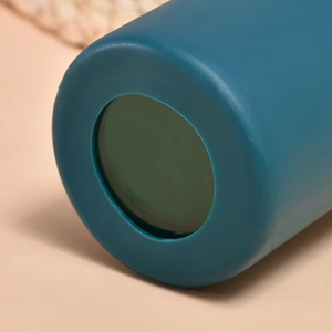 Offre Spéciale – Gobelet d'extérieur écologique à double paroi en verre avec poignée portable, couvercle en bambou et revêtement en silicone - Product Image 3