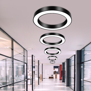 Lámpara Colgante LED, Cuerpo Dorado, Acero Inoxidable, 3500K, Blanco Cálido, Regulable, Antideslumbrante, Lámpara de Techo para Sala de Estar, E26, Control por Interruptor - Product Image 5