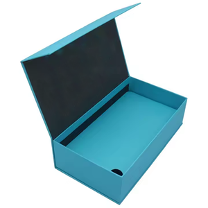 Scatole magnetiche in cartone rigido <span class=keywords><strong>blu</strong></span> a forma di <span class=keywords><strong>libro</strong></span> personalizzato con goffratura e rivestimento UV riciclabile eco-friendly per telefoni - Product Image 1