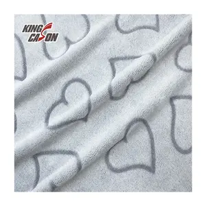 KINGCASON Popular Cartoon Textiles Roll Coral Fleece Pajamas Sofa Fabric Wholesalers Fake Fur Sherpa Fabric For Quilted Blanket