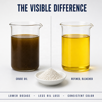 JINSHI Terre de Fuller Argile Acide Activée Qualité Alimentaire 200-400 Maille 100% Terre Naturelle de Blanchiment pour Huile de Cuisson