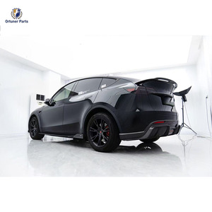 Nuevo Kit de parachoques de carbono estilo <span class=keywords><strong>C3</strong></span> para Tesla Model Y 2021-2024 con faldones laterales de labio delantero difusor trasero Spoiler capó - Product Image 4