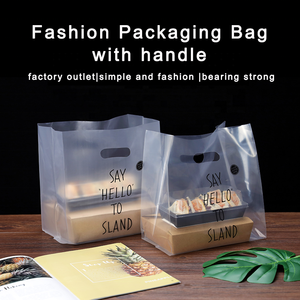 Bakken Verpakt Cake Dessert Voedsel Verpakking Doorzichtige Plastic Zakken Salade Afhalen Verpakking Zakken Met Handvat - Product Image 5