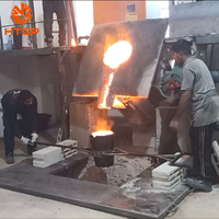 Four à induction pour la fusion des métaux ferreux de 50 à 1000 kg, four électrique pour l'industrie du fer et de l'acier inoxydable recyclé, Po'lat
