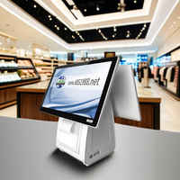 POS-система ABS ABS6000 белого цвета с процессором J 1900, 4 ГБ ОЗУ, SSD 128 ГБ, разрешением 1024*768 DPI для супермаркетов, розничной торговли и торговых центров (совместимость с WIN7/WIN10)