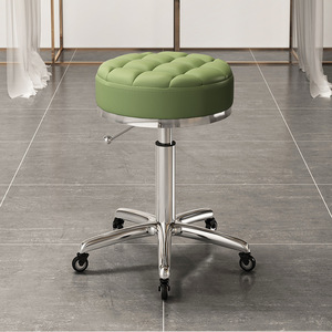 Taburete Giratorio Hidráulico Moderno Multiusos con Múltiples Compartimentos de Almacenamiento, Asiento Acolchado y Base Rodante de Acero Inoxidable - Product Image 5
