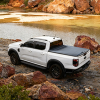 Couverture de benne rétractable en aluminium à installation rapide - 5,5 pieds, couvercle à enrouleur imperméable pour Ford F-150, Toyota Tundra, Volkswagen Amarok