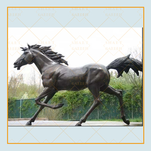 Statue de cheval réaliste en Bronze, grande taille de vie, Sculpture de Mare et de feuille, à vendre - Product Image 5