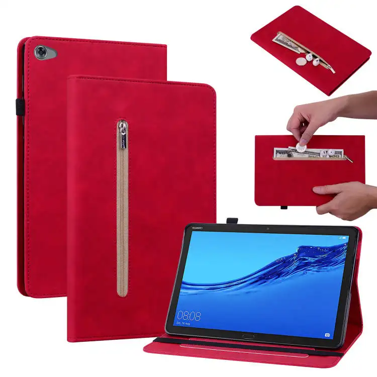Kart yuvası ile renkli PU deri kılıf koruyucu Tablet kapak için Huawei MediaPad M5 Lite 10/C5 10.1 inç Tablet kılıfı kapak