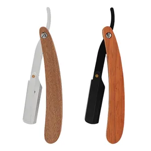 Manuel sakal tıraş bakım araçları düz kenar berber jileti bıçaklar profesyonel berber erkek tıraş makinesi