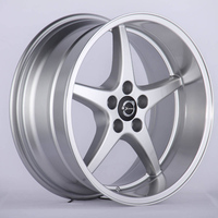 Jantes en alliage X-RIMS 18x8.5 5x100 5 branches concaves finition argent poli ET6 pour VW Golf Subaru