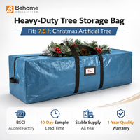 Conteneur de rangement pour sapin de Noël - Forme carrée en tissu - Capacité de 10 à 20 L
