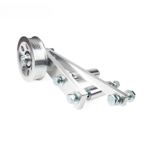 Kit de support tendeur de courroie de pompe à air en alliage d'aluminium argenté pour montage sur châssis - Product Image 2