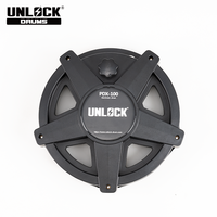 UNLOCK Pad de batterie électronique portable léger de 10 pouces, noir, en plastique, avec déclencheur MIDI, accessoire d'instrument de musique