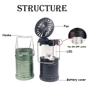 Linterna Telescópica Plegable Portátil de Emergencia <span class=keywords><strong>con</strong></span> Batería AA, Luz LED COB Mágica para Exteriores, Camping, <span class=keywords><strong>con</strong></span> Ventilador - Product Image 2