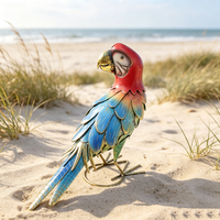 Statue de perroquet en métal, sculpture d'oiseau en fer, animal coloré pour la décoration de jardin, pelouse, patio, maison, directement de l'usine