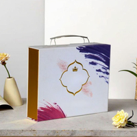 Boîte cadeau personnalisable haut de gamme en carton rigide écologique, matériaux recyclés, forme livre, fermeture magnétique, cosmétique