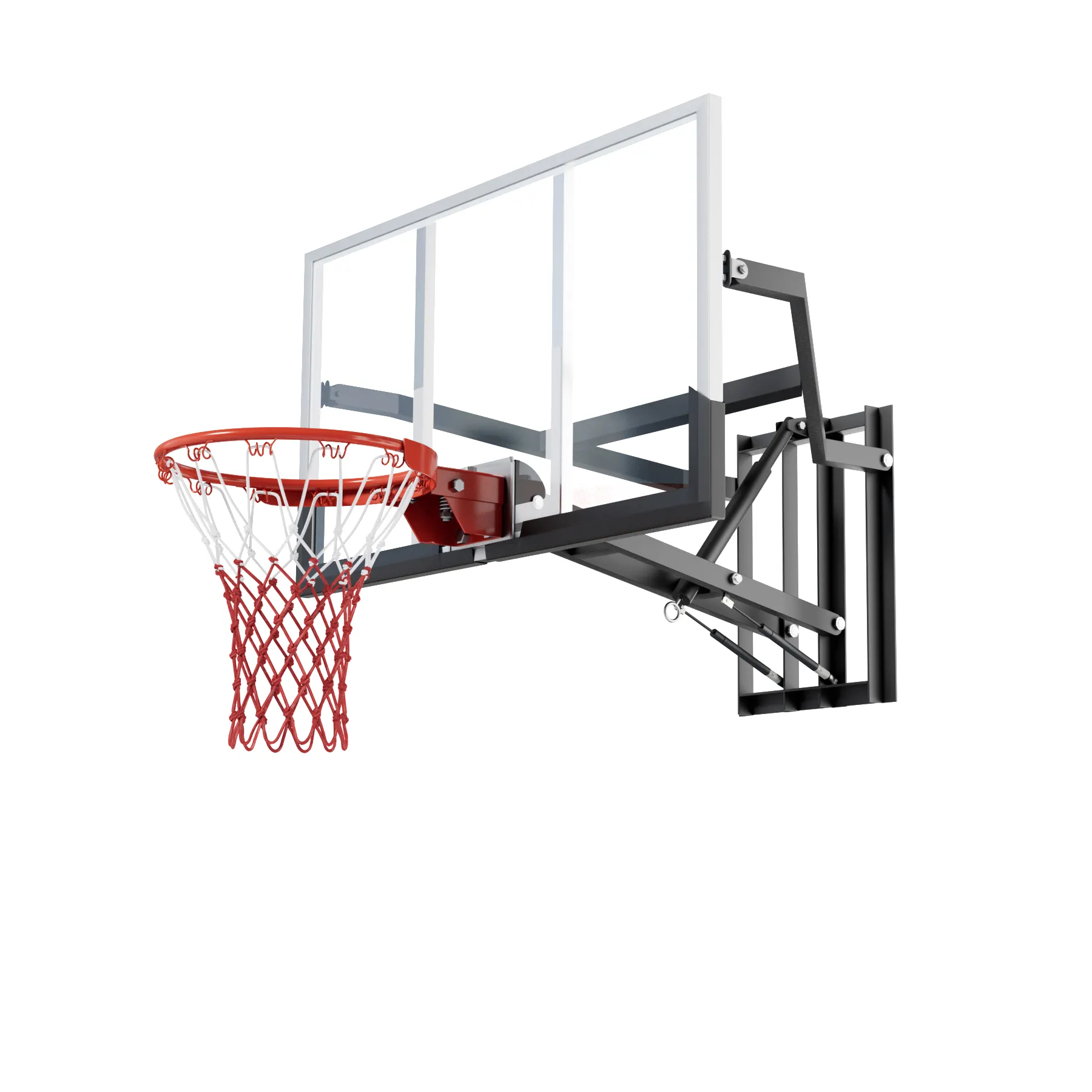 Подъемная баскетбольная стойка с ручным заводом, настенная Регулируемая высота и фиксированная баскетбольная стойка с дизайном QuickPlay