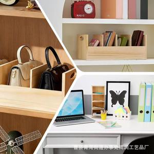 Wooden <b>Shoe</b> <b>Storage</b> Box With Dividers For <b>Wardrobe</b> Organizing Baby <b>Shoes</b> And Miscellaneous Items Rectangle Standing Type No Lid - Product Image 2