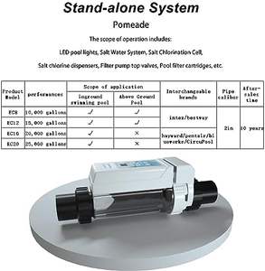 Système de <span class=keywords><strong>piscine</strong></span> à eau salée autonome EC12 de 15 000 gallons, remplacement pour la machine à chlore Hayward, fabriqué en plastique durable - Product Image 5