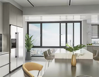 Ventanas Corredizas de Estilo Europeo con Marco de Aluminio LML en Existencia, Ventanas Corredizas de Vidrio Templado con Certificación AS CE NFRC CSA