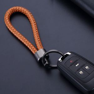 <b>Key</b> <b>Chain</b> Retro Simple Hand Woven Buckle Metal Car Men and Women Household Anti Loss Hardware Buckle Accessories Leather Rope - Product Image 4