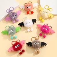 Nouveau porte-clés mignon en peluche chauve-souris, pendentif de sac, porte-clés monstre en peluche style Ins, accessoires suspendus, vente en gros