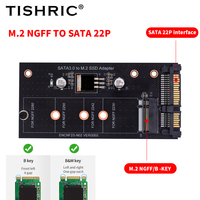 Adaptateur TISHRIC M.2 SATA NGFF / MSATA vers SATA SSD 6.0 Gbit/s – Carte Convertisseur 2-en-1 pour PC Portable et Ordinateur de Bureau