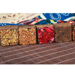 Açúcar Marrom Natural Misturado Flores Secas Chá Handmade Ginger Cubes Flavors Rose Flores Chá Herbal Saudável Cubos de açúcar preto - Product Image 2