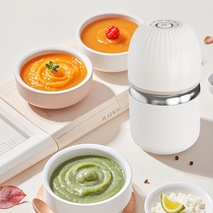 <span class=keywords><strong>Mini</strong></span> hachoir à viande électrique 400 ml avec bol en acier inoxydable 304, hachoir pour aliments pour bébés, pour l'ail et le piment - Product Image 3