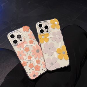 Funda Magnética para iPhone 17 Pro Max con Pedrería Floral, para iPhone 16 Pro, Funda Transparente Antigolpes para 14/15 - Product Image 3