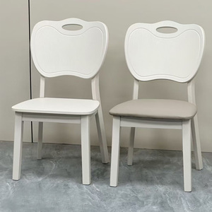 Sillas <span class=keywords><strong>de</strong></span> Comedor <span class=keywords><strong>de</strong></span> Madera Blanca al por Mayor Directo <span class=keywords><strong>de</strong></span> Fábrica, Modernas y Contemporáneas, Tapizadas en Cuero, Muebles para el Hogar, Duraderas y Portátiles - Product Image 1
