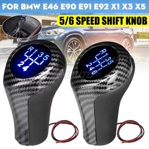 Poignée de levier de vitesses LED 5/6 vitesses avec rétroéclairage LED, levier de vitesses ABS pour BMW E46 E90 E91 E92 X1 X3 X5 - Product Image 1