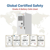 Armoire de stockage d'énergie KUNETIC 112 kWh refroidie par air LFP 358,4 V, système de batterie solaire industriel et commercial connecté au réseau, protection IP54