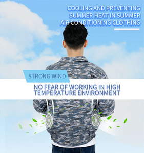 Été hommes respirant contrô<span class=keywords><strong>le</strong></span> sans fil vêtements de refroidissement Air conditionné <span class=keywords><strong>veste</strong></span> de sécurité de refroidissement - Product Image 5
