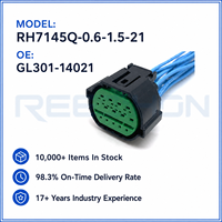 Commander RH7145Q-0.6-1.5-21 Connecteur automobile étanche à 14 broches avec câble pour capteur d'accélérateur Mazda