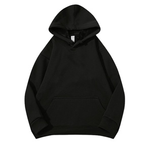 Sweat-shirts en molleton pour hommes avec logo imprimé en sérigraphie OEM, sweat-shirts unis épais en coton, pull-over unisexe, logo personnalisé - Product Image 6