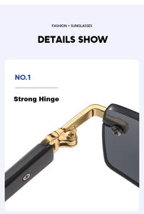 Novos Óculos de Sol da Moda sem Armação para Mulheres, Óculos com Lentes Transparentes de Corte Moderno para Homens, Óculos de Sol Casuais para Negócios e Viagens - Product Image 3