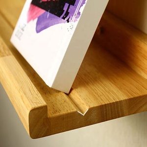 Estante flotante <span class=keywords><strong>de</strong></span> madera para decoración del hogar, repisa <span class=keywords><strong>de</strong></span> madera sólida montada en la pared para libros, Europa - Product Image 3