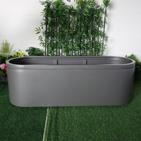 Grandes jardinières rectangulaires en acier galvanisé, commande en gros, plantes en pot, jardinière en métal, extérieur, prix de gros, jardinières bon marché