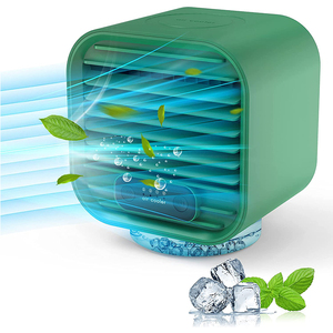 Enfriador de <span class=keywords><strong>aire</strong></span> eléctrico, ventilador de mesa, <span class=keywords><strong>aire</strong></span> <span class=keywords><strong>acondicionado</strong></span> portátil para el hogar con rociador de niebla de agua - Product Image 1