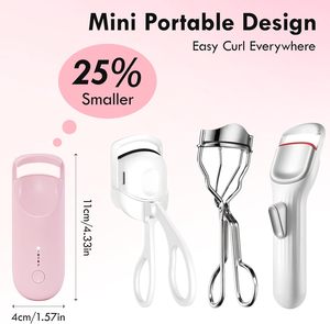 Portable <b>Heated</b> Eyelash Curler Rechargeable Lash Styling Tool for Women Makeup - Product Image 6