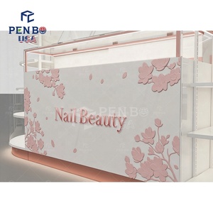 ตู้โชว์เครื่องสำอางแบบโมเดิร์นสำหรับร้านค้า ตู้โชว์เล็บปลอม ตู้โชว์บาร์ทำเล็บ ตู้โชว์ร้านเครื่องสำอาง - Product Image 3