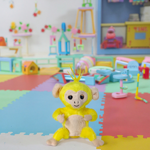 <span class=keywords><strong>Interactivo</strong></span> parlante amarillo Super suave peluche mono juguete bordado PP algodón relleno Animal movimiento balanceo característica tres años - Product Image 5